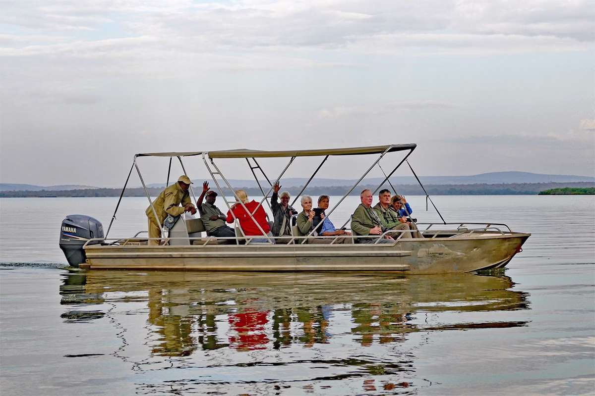 Boat cruise in Akagera National Park